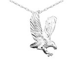 Sterling Silver Eagle Charm Pendant Necklace with Chain